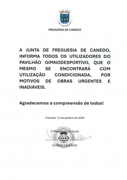 Informa&ccedil;&atilde;o Pavilh&atilde;o Gimnodesportivo